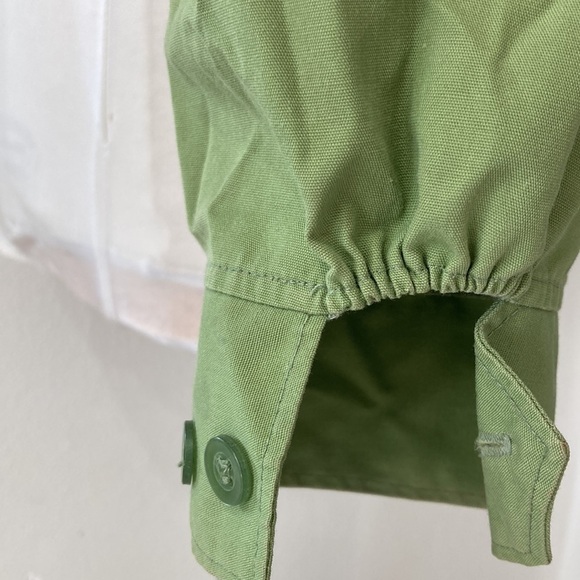 Vintage Cortina windbreaker jacket medium green 60s 70s Rockabilly - Picture 9 of 12